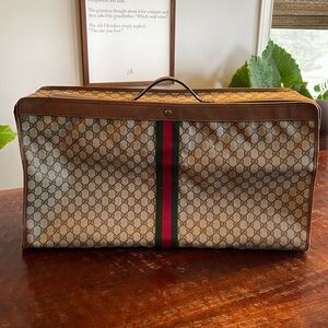 Vintage Gucci Bag Suitcase Carryall Travel Bag